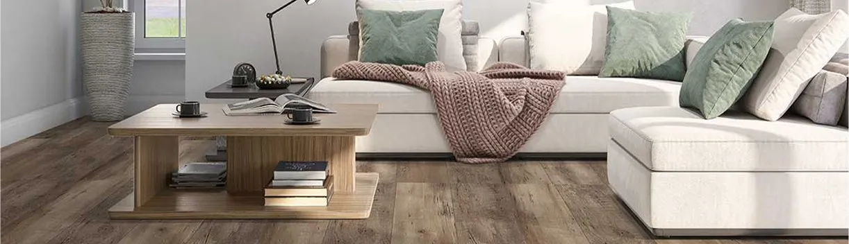 lantai SPC ruang tamu nyaman