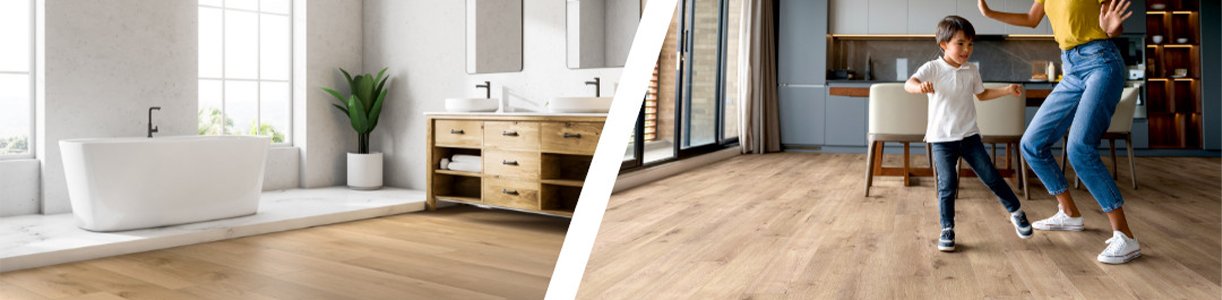 Lantai SPC nyaman untuk keluarga
