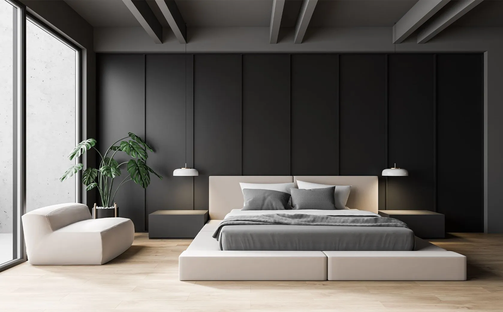 kamar dengan lantai vinyl