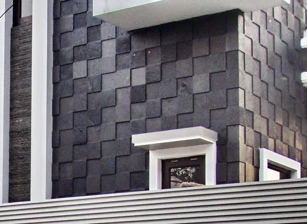 model batu alam dinding luar rumah