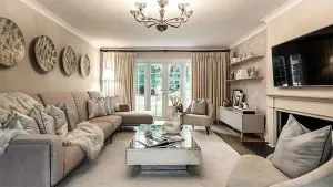 wallpaper ruang tamu elegan minimalis