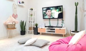 desain ruang tv keluarga kecil