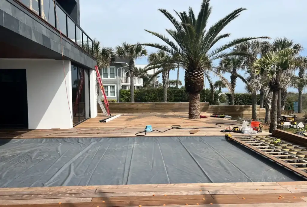 cara pasang wpc decking