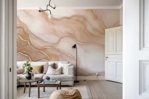 wallpaper dinding 3d ruang tamu