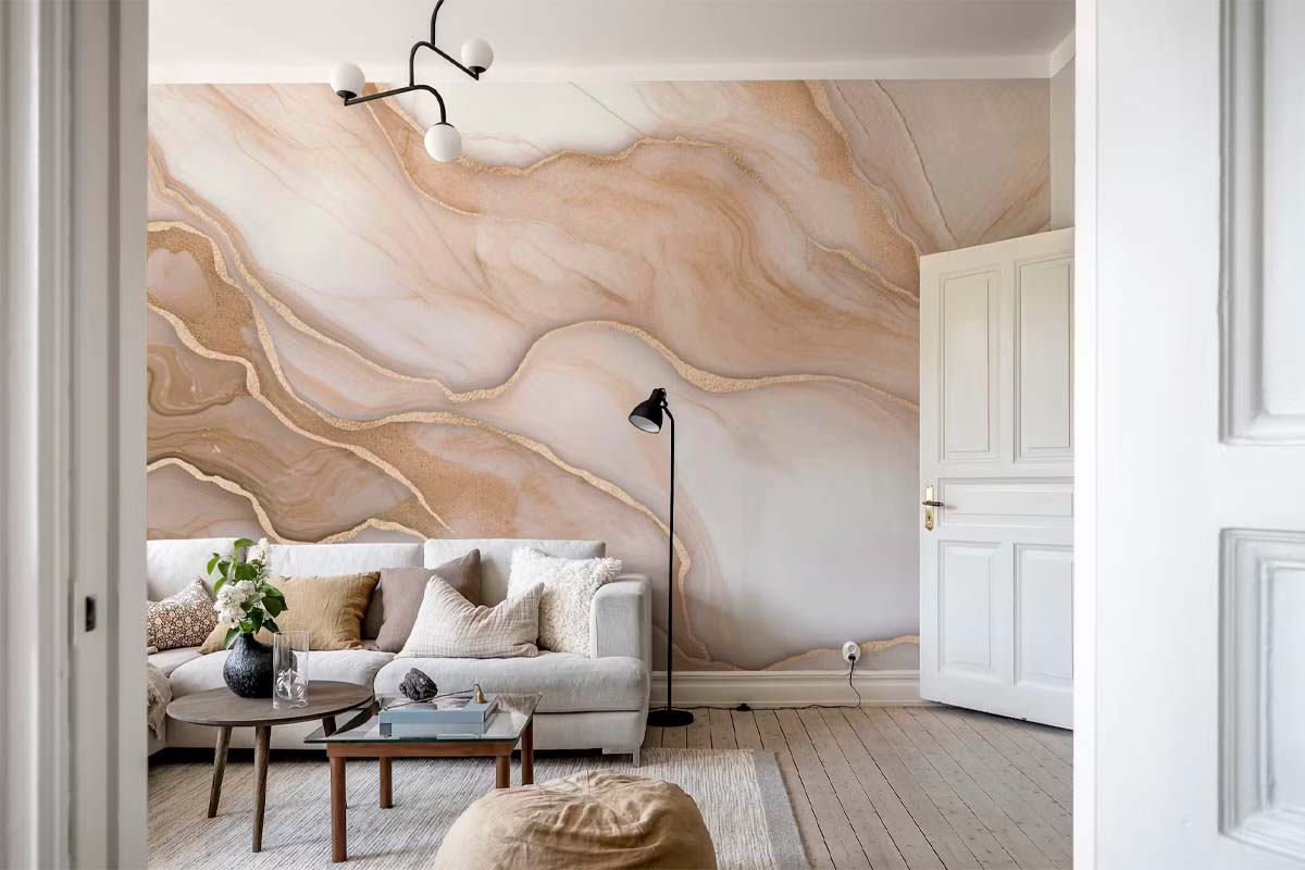 wallpaper dinding 3d ruang tamu