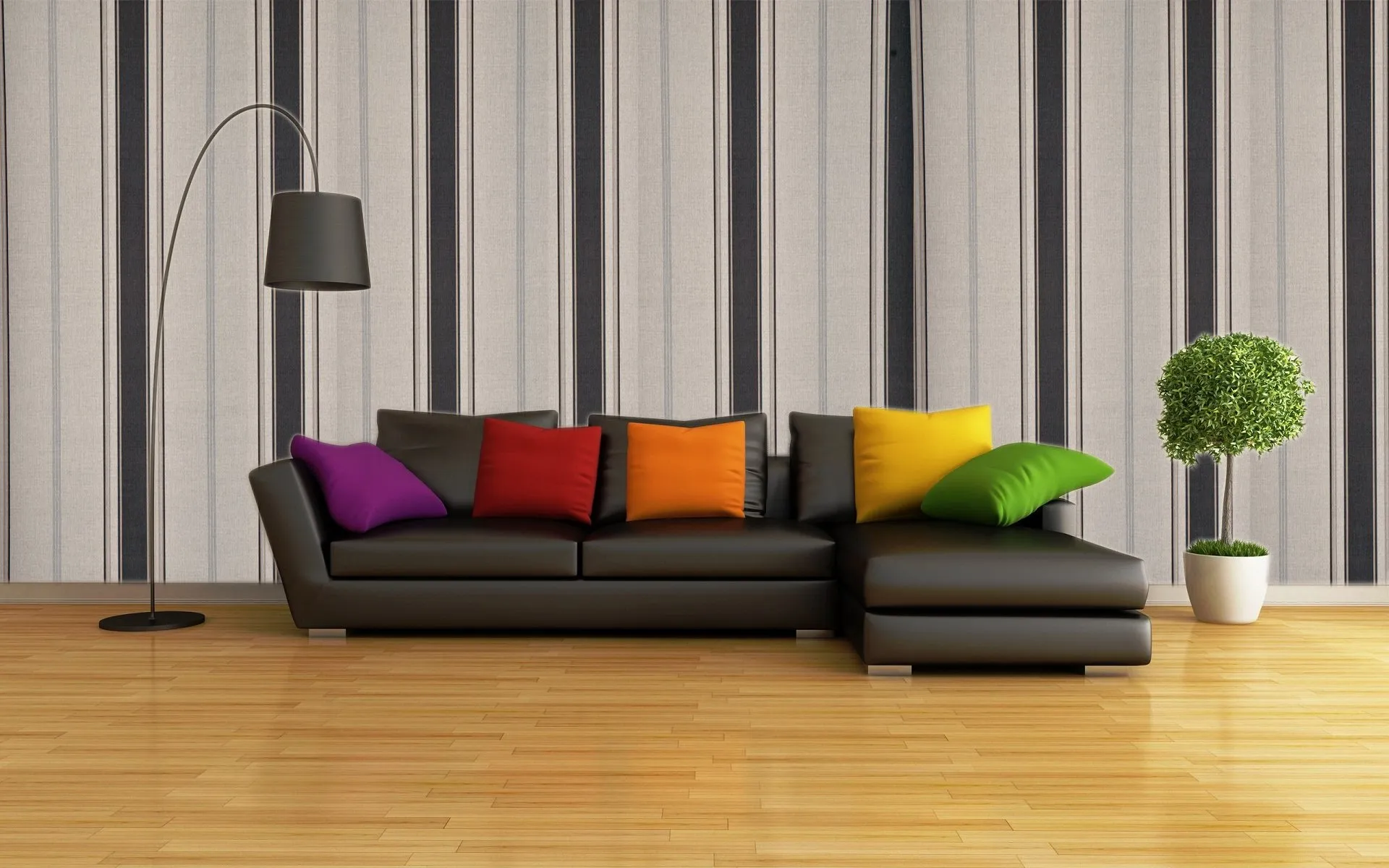 Motif Wallpaper Dinding Garis