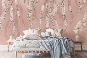 wallpaper dinding motif bunga